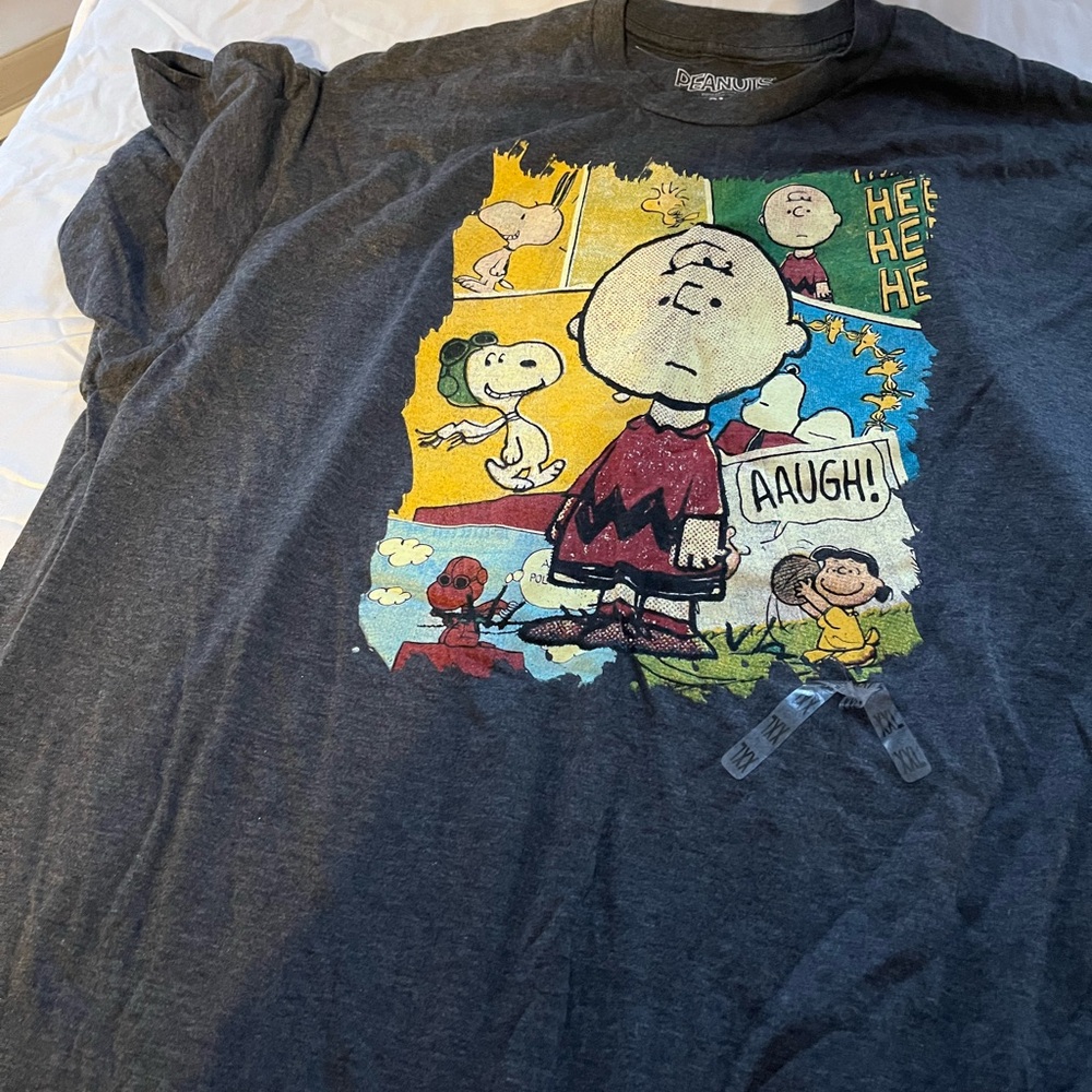 Peanuts Graphic Kids Shirt - Gray
